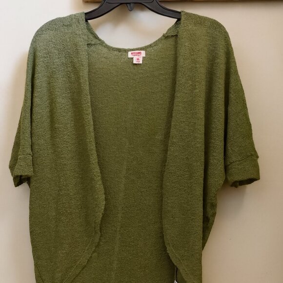 Mossimo Supply Co. Sweaters - Mossimo Supply Co. Open Front Dolman Cardigan Shrug Olive Green XS